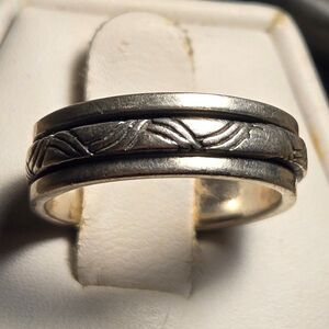 Fidget Band Vintage Sterling Silver Sz 5.5